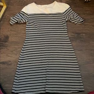 Mid thigh short sleeved dress